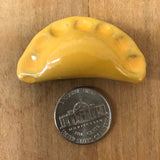Mini Pierogi Set of 3 Magnets Gold Handmade in Pittsburgh by Local Yinzer Artists. Super Strong hold