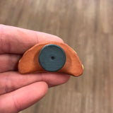 Mini Pierogi Set of 3 Magnets Gold Handmade in Pittsburgh by Local Yinzer Artists. Super Strong hold