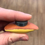 Mini Pierogi Set of 3 Magnets Gold Handmade in Pittsburgh by Local Yinzer Artists. Super Strong hold
