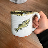 Walleye Mug with Black and Green Lip Drip