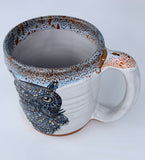 Night Owl Coffee Mug with Blue/Red Lip Drip