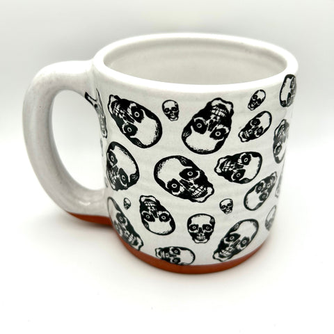 Skull Pattern Pen & Ink Hardcore Handmade Mug