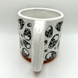 Skull Pattern Pen & Ink Hardcore Handmade Mug