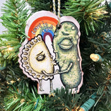 Love is Love Pickle Pierogie Tree Holiday Ornaments