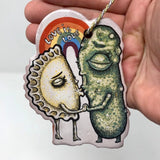 Love is Love Pickle Pierogie Tree Holiday Ornaments