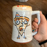 Pizza Party Guy Stein with Cheesy Lip Drip