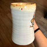 Pizza Party Guy Stein with Cheesy Lip Drip