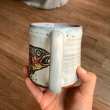 Rainbow Trout Mug with Blue and Orange Lip Drip
